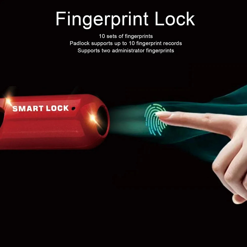 Fingerprint Padlock Smart Keyless Lock for Locker Rechargeable Gym Lock School Locker Lock Biometric Lock Backpack Lock Locker