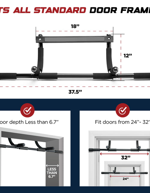 Load image into Gallery viewer, Pull up Bar Doorway Heavy Duty Chin up Bar Trainer for Home Gym Doorway Pull up Bar or Dip Bar
