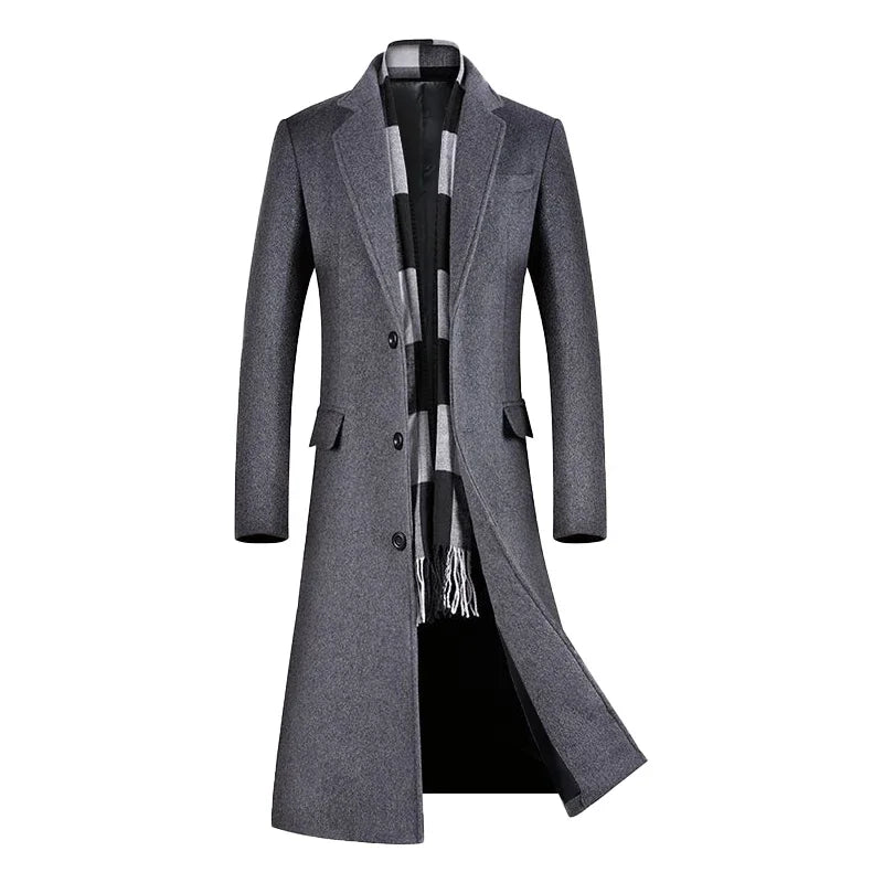 Coats for Men,Long Coat Men,A Long Jacket below the Knee,Men'S Overcoat,Men'S Coat Windbreaker,Men Coats,Wool Content 51%