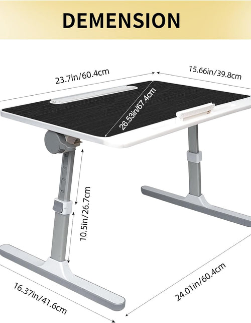 Load image into Gallery viewer, Lap Desk for Laptop, Portable Bed Table Desk, Laptop Desk with LED Light and Drawer, Adjustable Laptop Stand for Bed, Sofa, Study, Reading
