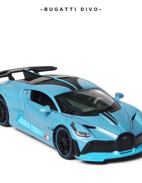 Load image into Gallery viewer, 1/32 Alloy Diecasts Metal Toy Car Model Bugatti Divo Toy Vehicles Miniature Car Model with Light Toys for Boys Kids Christmas Gi
