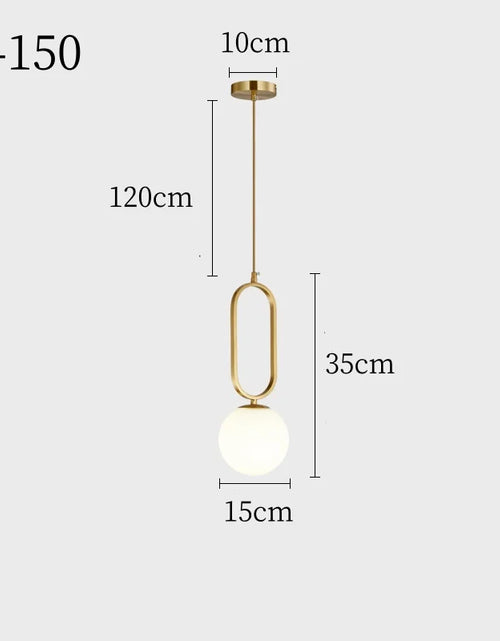 Load image into Gallery viewer, Nordic Chandeliers Led Single Head Personality Glass Ball Restaurant Table Bar Lamp Modern Led Chandeliers
