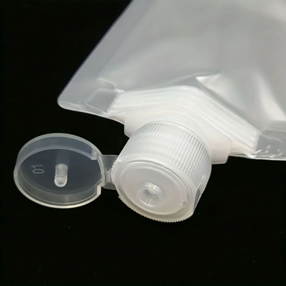 10Pcs 30/50/100Ml Portable Reusable Plastic Squeeze Packing Bag for Lotion Shampoo Cosmetic Fluids Refillable Travel Pouches