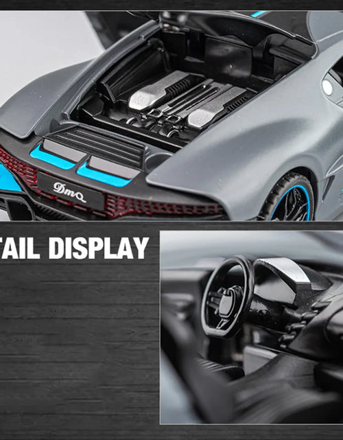 Load image into Gallery viewer, 1/32 Alloy Diecasts Metal Toy Car Model Bugatti Divo Toy Vehicles Miniature Car Model with Light Toys for Boys Kids Christmas Gi
