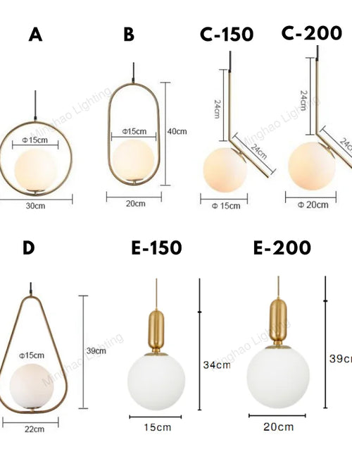 Load image into Gallery viewer, Nordic Chandeliers Led Single Head Personality Glass Ball Restaurant Table Bar Lamp Modern Led Chandeliers
