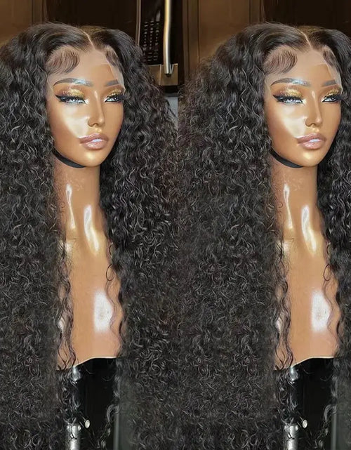 Load image into Gallery viewer, 13X4 Water Wave Lace Front Wigs for Black Women Pre Plucked with Baby Hair Curly Human Hair Wigs Deep Wave Frontal Wigs 13X6 HD
