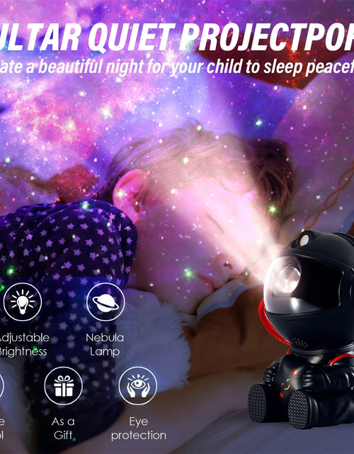 Load image into Gallery viewer, Astronaut Star Galaxy Projector Starry Nebula Ceiling LED Lamp with Remote, 8 Light Effects and 360° Adjustable for Kids Adults
