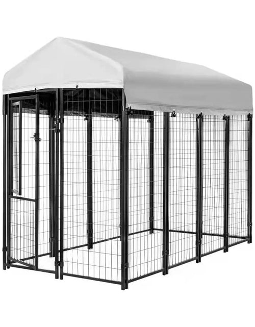 Load image into Gallery viewer, Black Welded Wire Dog Kennel, 8 Ft. X 4 Ft. X 6 Ft
