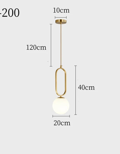 Load image into Gallery viewer, Nordic Chandeliers Led Single Head Personality Glass Ball Restaurant Table Bar Lamp Modern Led Chandeliers
