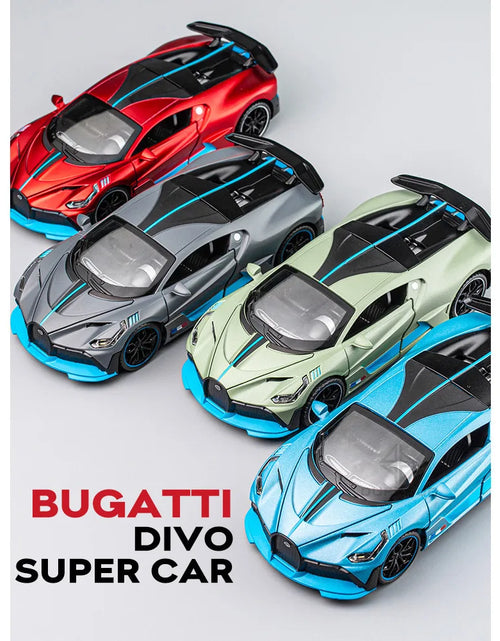 Load image into Gallery viewer, 1/32 Alloy Diecasts Metal Toy Car Model Bugatti Divo Toy Vehicles Miniature Car Model with Light Toys for Boys Kids Christmas Gi
