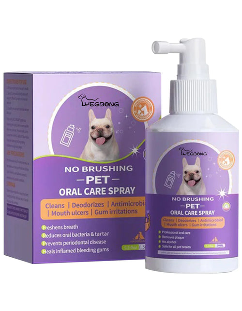 Load image into Gallery viewer, 50Ml Pet Oral Cleanse Spray Dogs Mouth Fresh Teeth Clean Deodorant Prevent Calculus Remove Kitten Bad Breath Mouth Pet Supplies
