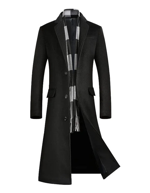 Load image into Gallery viewer, Coats for Men,Long Coat Men,A Long Jacket below the Knee,Men&#39;S Overcoat,Men&#39;S Coat Windbreaker,Men Coats,Wool Content 51%
