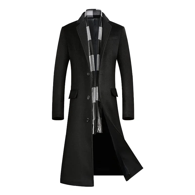 Coats for Men,Long Coat Men,A Long Jacket below the Knee,Men'S Overcoat,Men'S Coat Windbreaker,Men Coats,Wool Content 51%