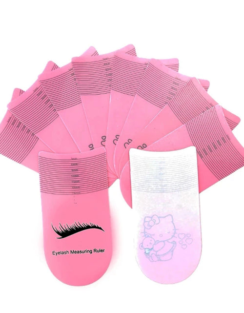 Load image into Gallery viewer, 5/10PCS Eyelash Length Measuring Ruler Portable Eyebrow Soft Plastic Ruler Makeup Tool 3-21Mm Eyelash Extension Growth Accessory
